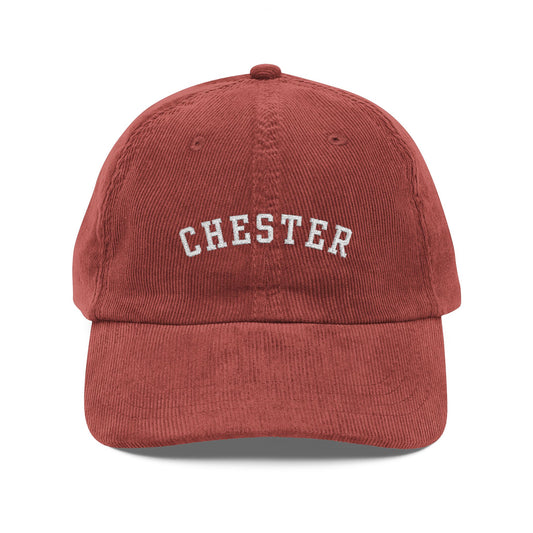Chester Embroidered Vintage Corduroy Cap