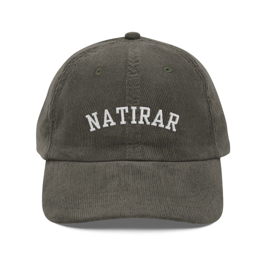 Natirar Embroidered Vintage Corduroy Cap