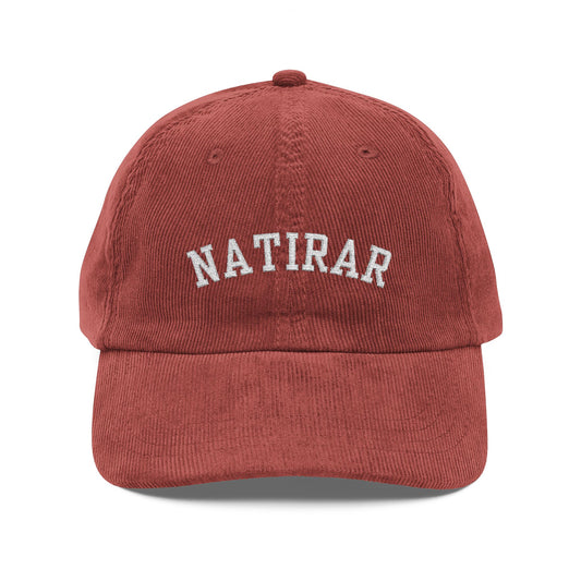 Natirar Embroidered Vintage Corduroy Cap